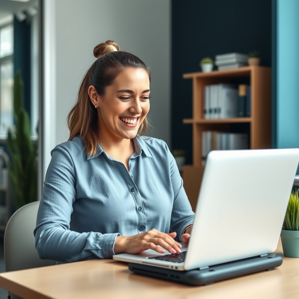 Bookkeeper managing accounts and payroll